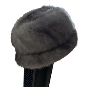 Vintage Creation Vittorio Genuine Fur Lined Hat Inner Gray Brown